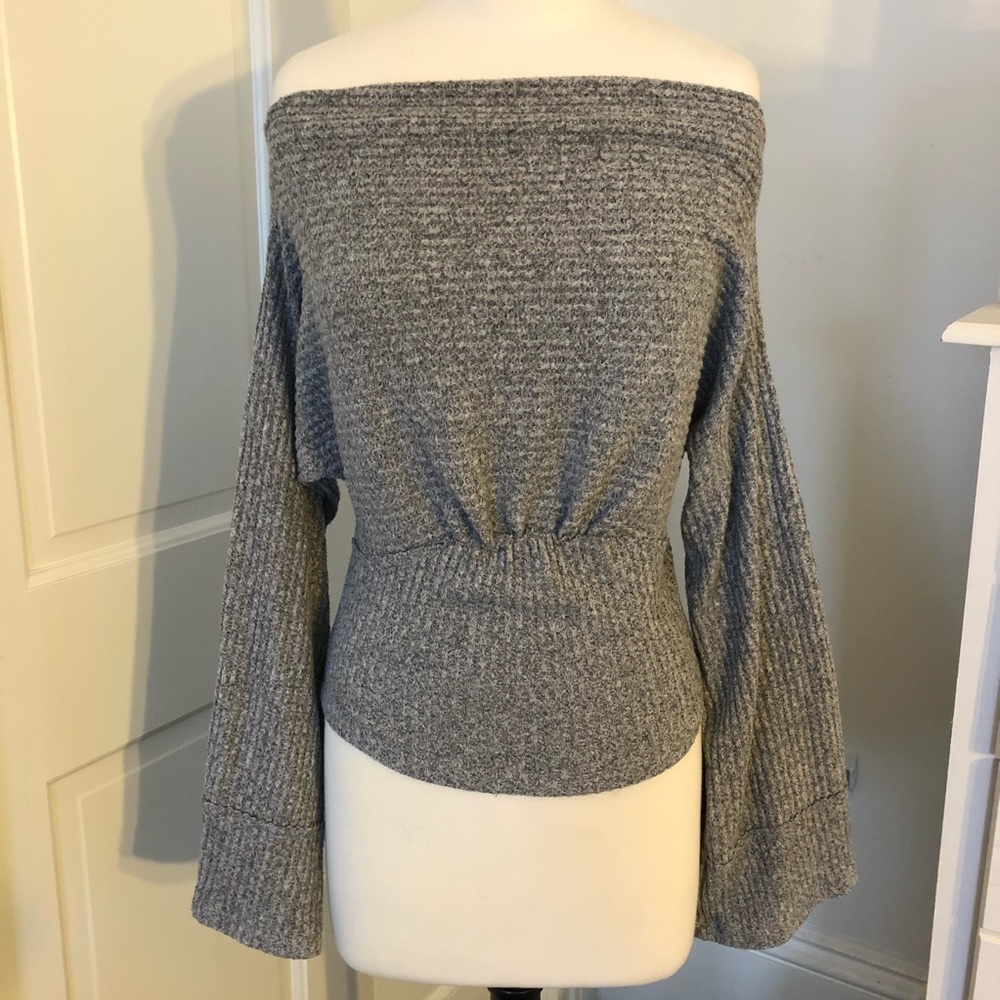 Free People flare sleeve off shoulder top